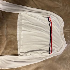 Cute Striped Long-sleeve Crop Top